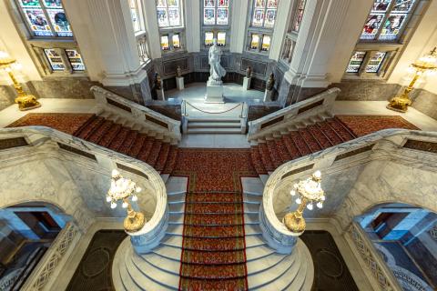 View of the grand stair case