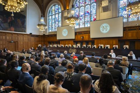 Court hearing in South Africa v. Israel