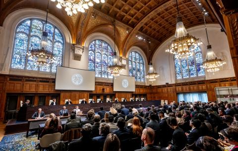 View of the ICJ courtroom