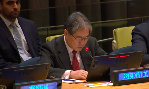 President Iwasawa before Sixth Committee of UN 