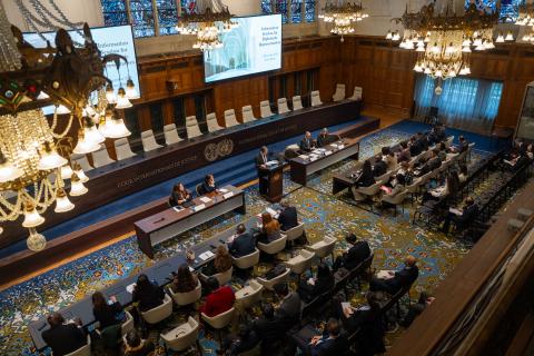 View of the ICJ courtroom