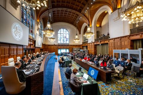 View of the ICJ courtroom
