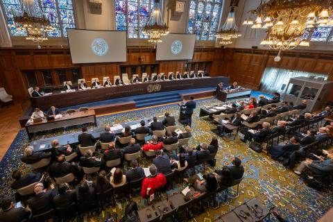 View of the ICJ courtroom