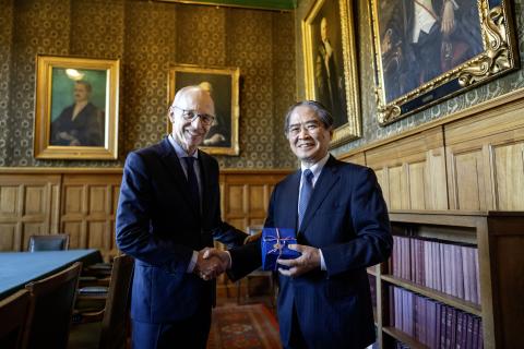 On 29 June 2026, HE Mr Luc Frieden, Prime Minister of the Grand Duchy of Luxembourg, paid a visit to the International Court of Justice at its seat, the Peace Palace in The Hague. HE Judge Iwasawa Yuji, President of the Court, and HE Mr Philippe Gautier, Registrar, welcomed Mr Frieden and his accompanying delegation led by HE Mr Mike Hentges, Ambassador of Luxembourg to the Netherlands. 